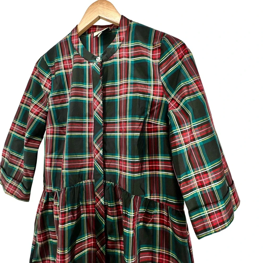 Tuckernuck Womens Plaid Royal Stewart Mini‎ Dress Red Green XS Y23684T